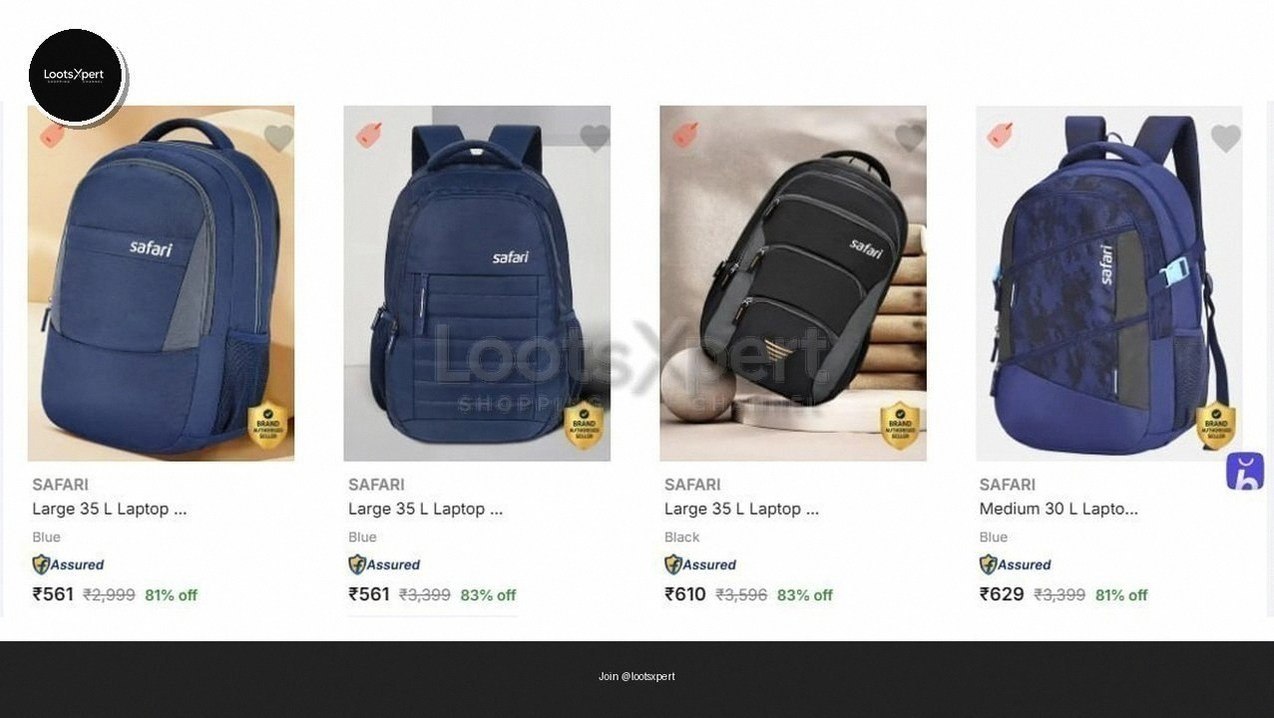 Save up to 85% on Safari Laptop Bags!