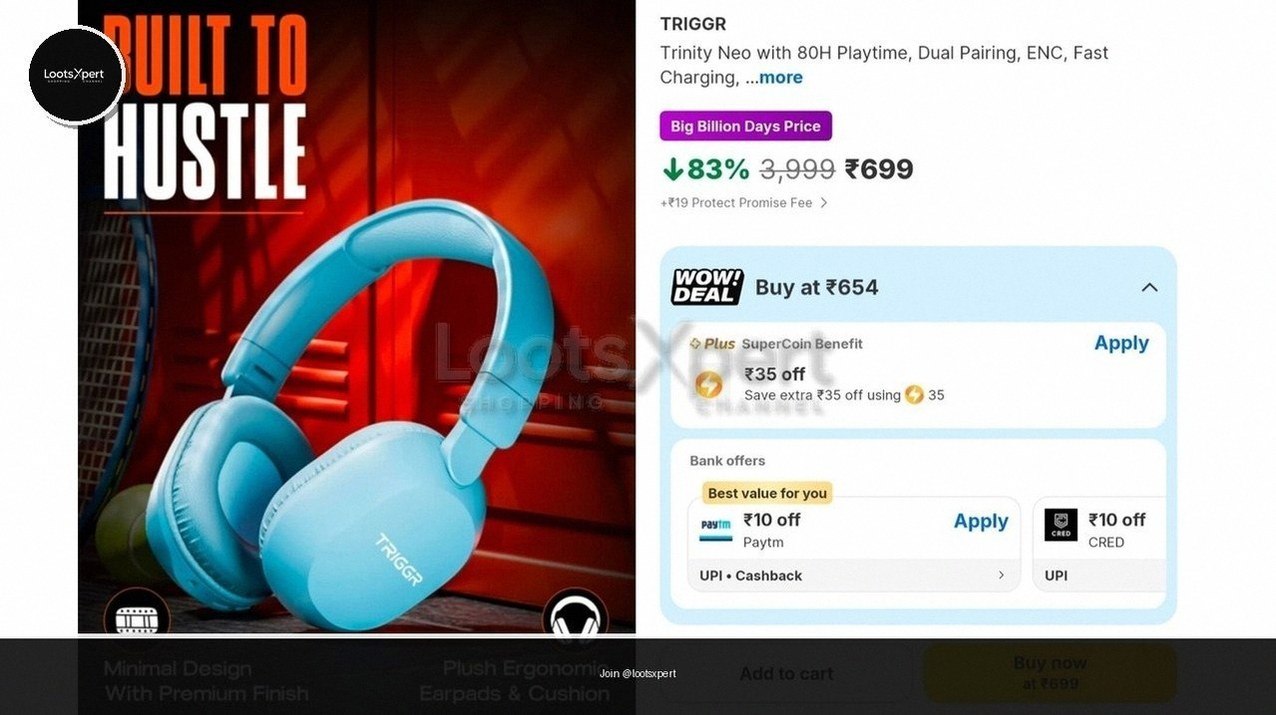 Triggr Bluetooth Headphones for just ₹699!
