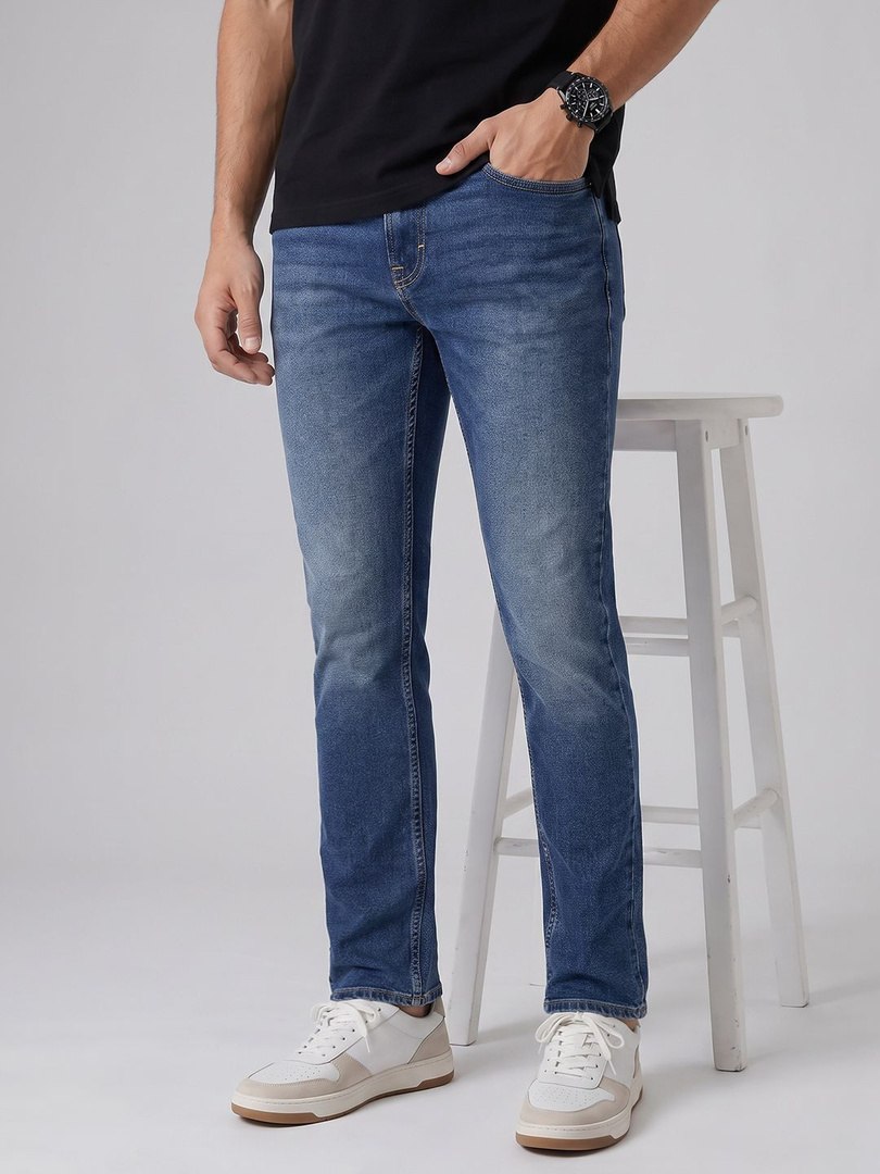 Spykar Spykar Men Regular Mid Rise Blue Jeans