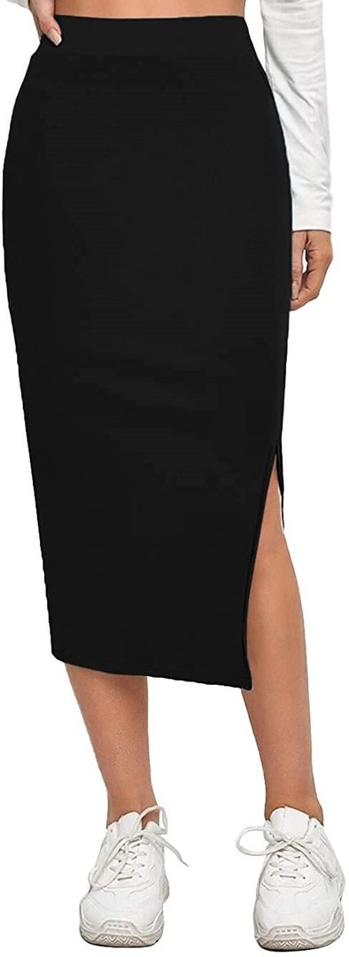 ALYNE ALYNE Women Solid Pencil Black Skirt