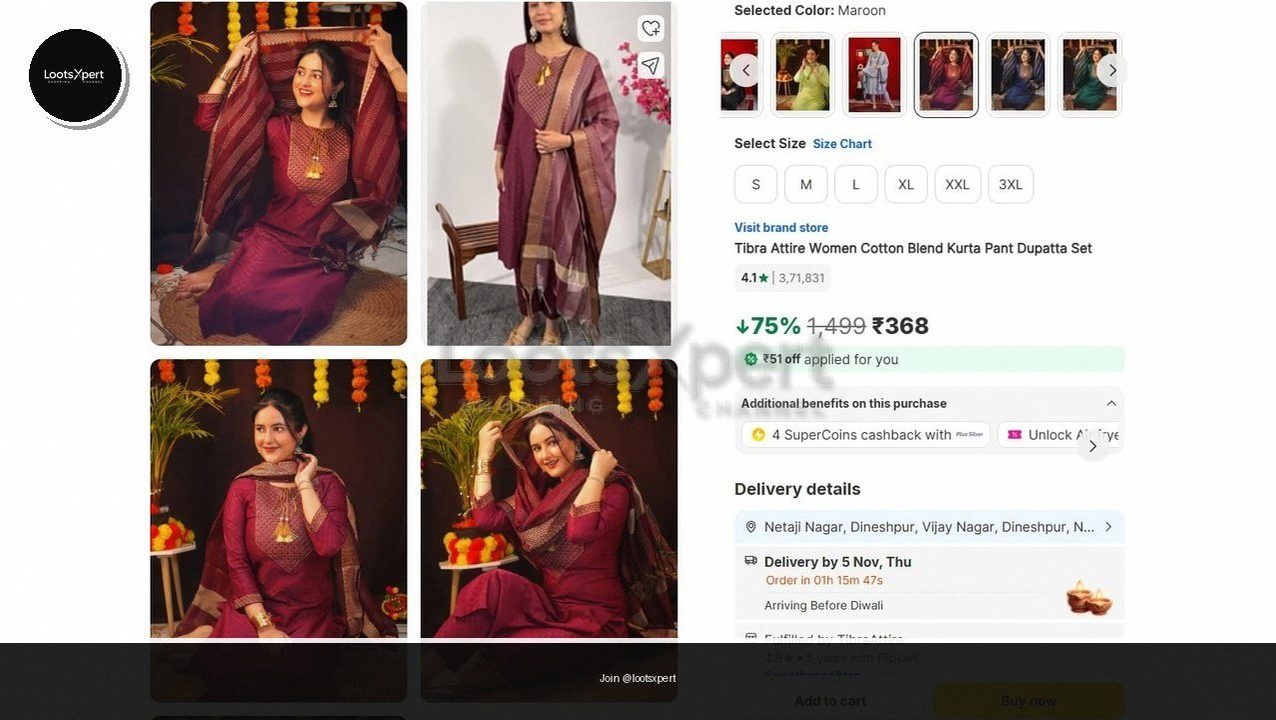 Kurta Pant Dupatta Set for just ₹368!