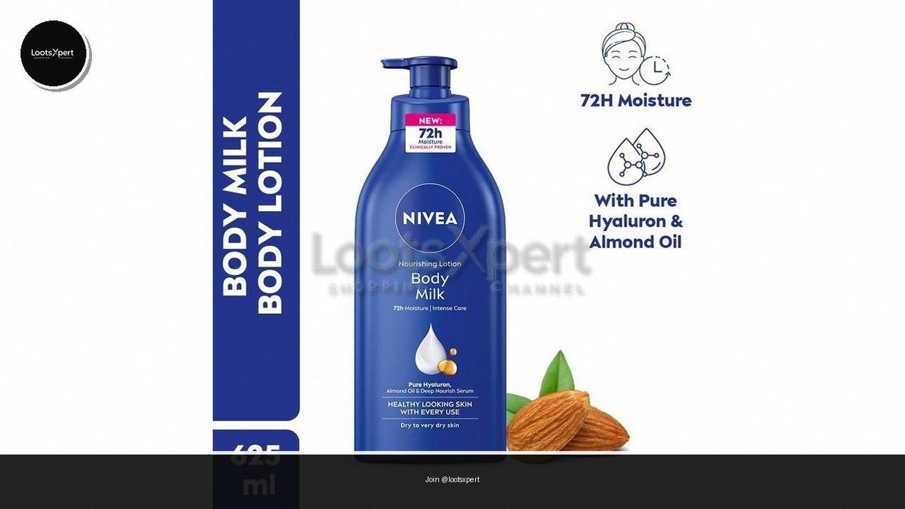 Nivea Body Milk Moisture 625ml for just ₹289