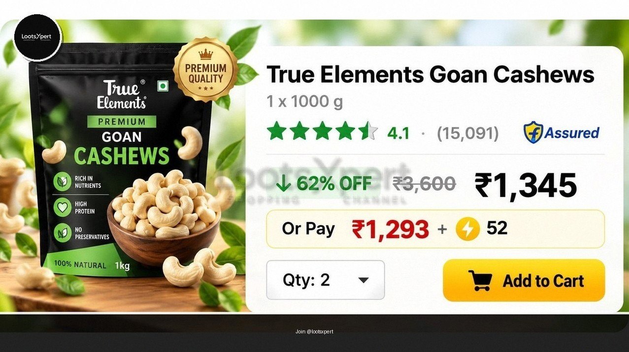 Goan Cashews, 2 Kg @ ₹1293
