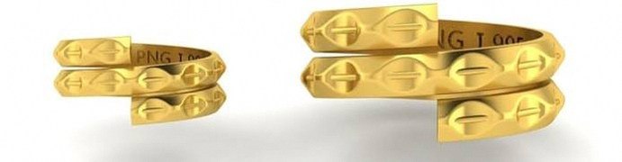 PNG Jewellers 2.5 gram Vedhani Gold Ring 24 kt (995)