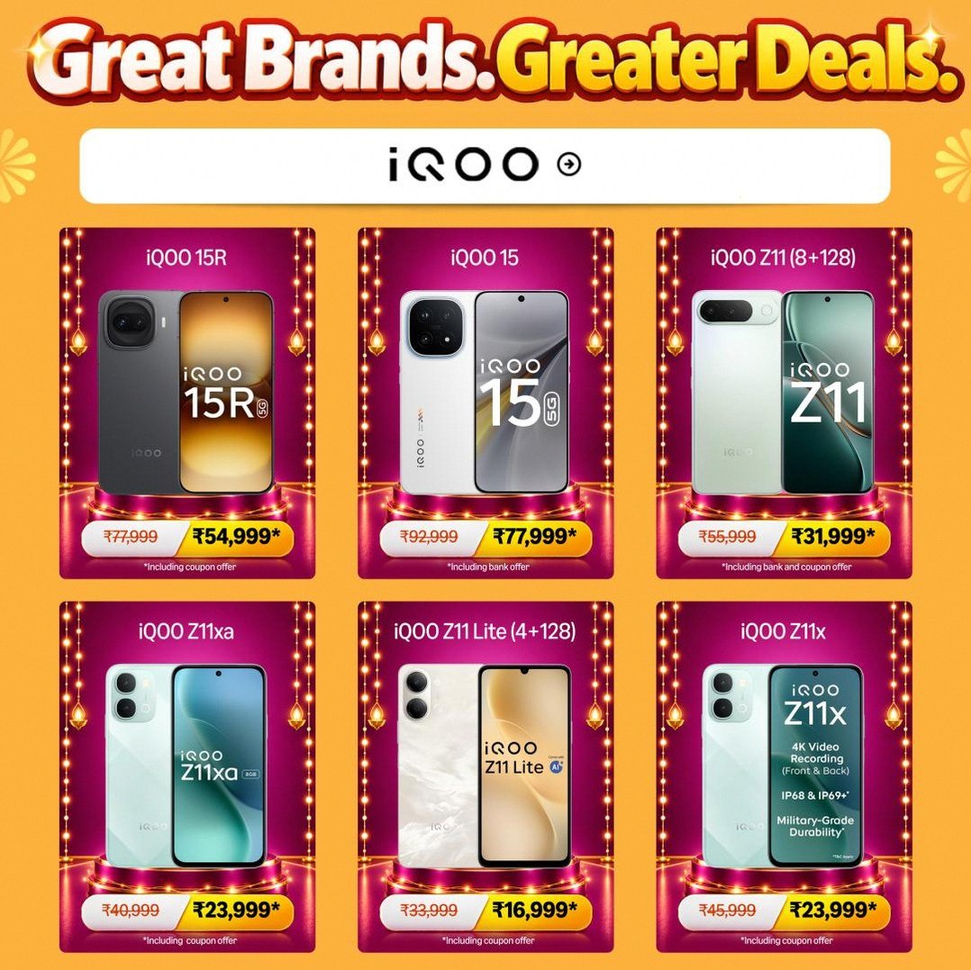 IQOO GREAT BRANDS, GREATER Deals