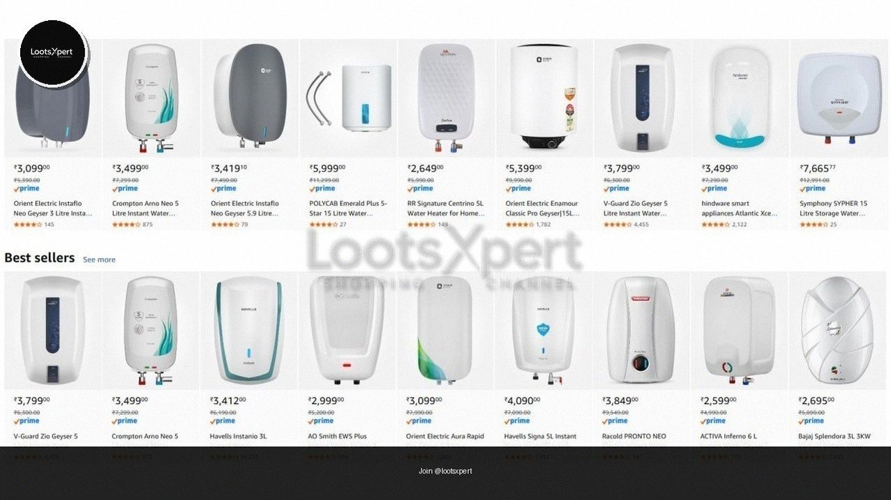 Best Deals On Geyser (Water Heater) + Bank Offer.