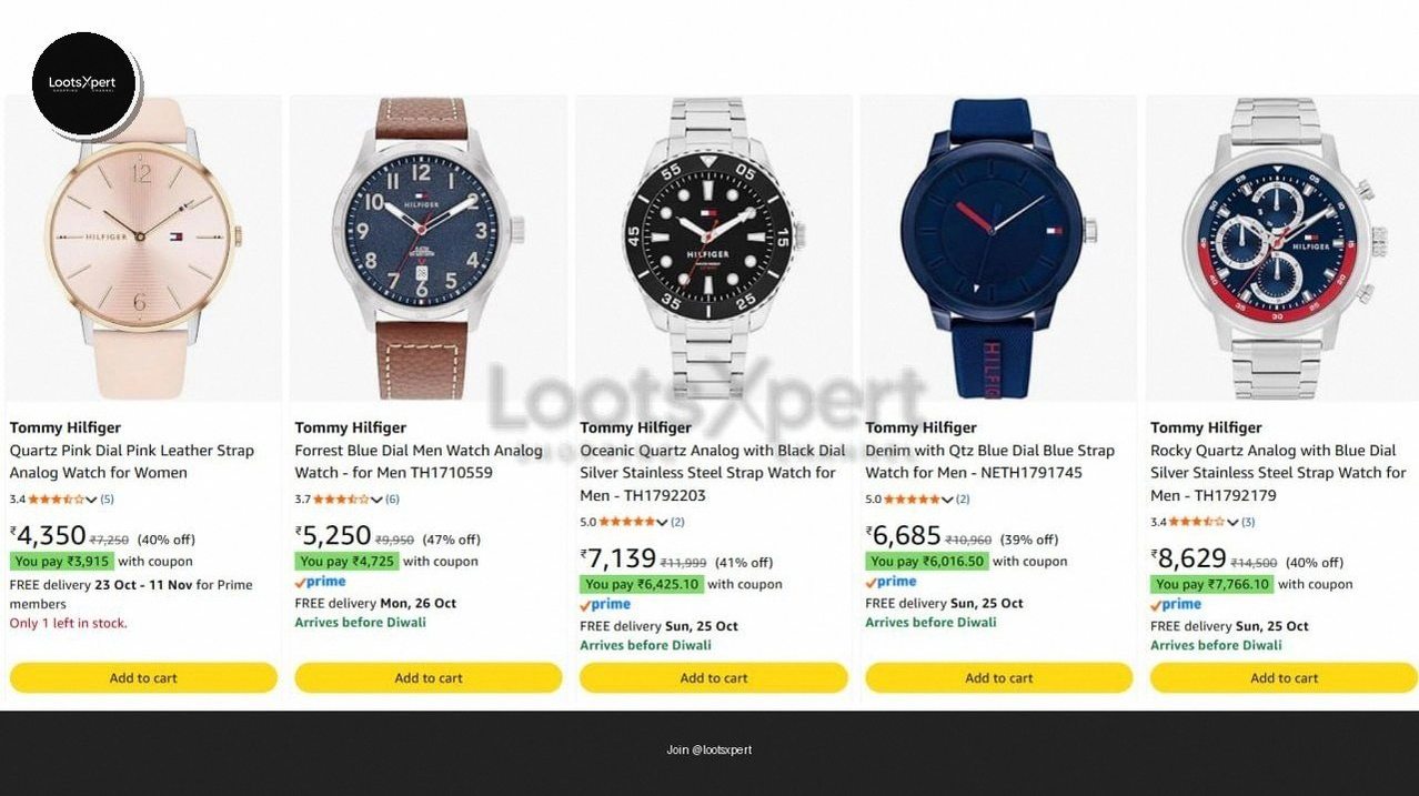 Save up to 57% on Tommy Hilfiger Watches! Plus, get an extra 10% off with a coupon and 10% off us