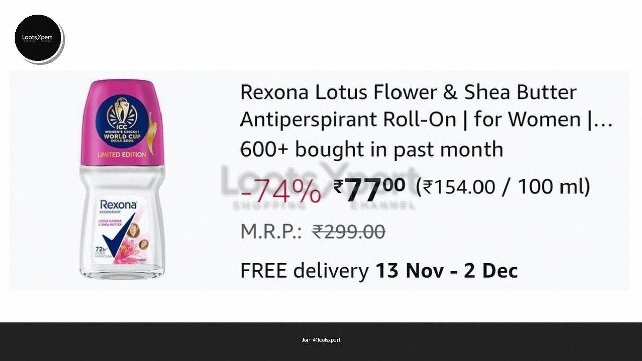 Stay fresh all day with Rexona Roll-On (50 ml) For just 77.
