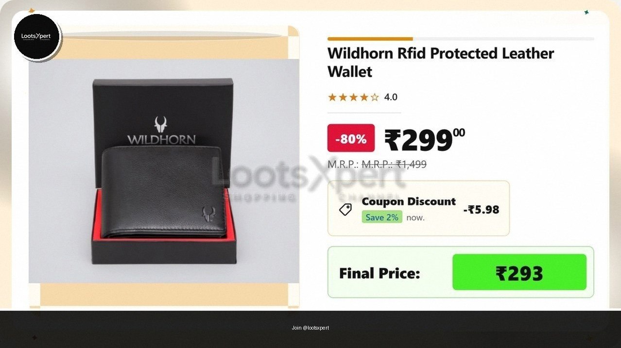 Wildhorn Leather Wallet with RFID protection for just ₹293!