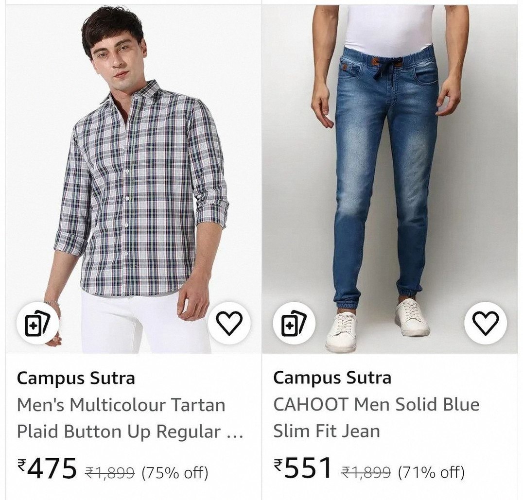 Amazon | Upto 80% Off On Campus Sutra Clothing.
