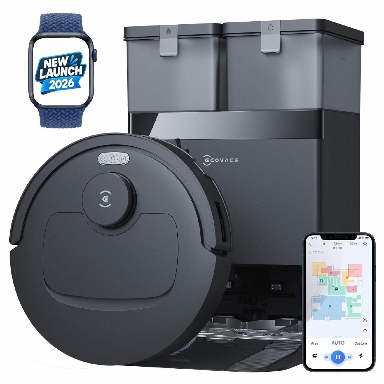 ECOVACS Deebot T30e Omni 2 in 1 Robot Vacuum Cleaner & Mop, 2026 New Launch