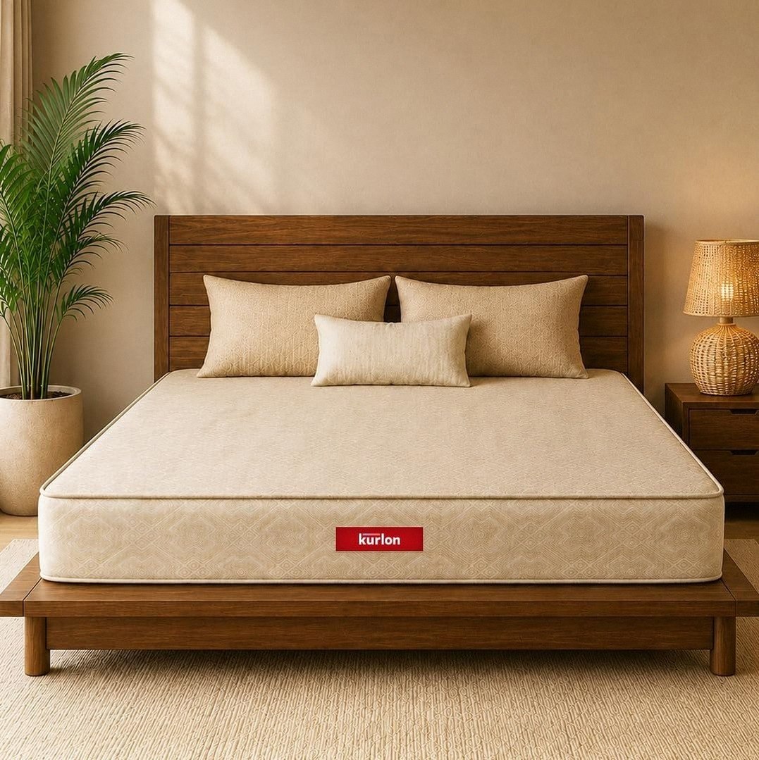 Kurlon Dual Mattress | King Size 78x72x8 Inches | Reversible Soft & Firm Dual Comfort - Flip Anytime