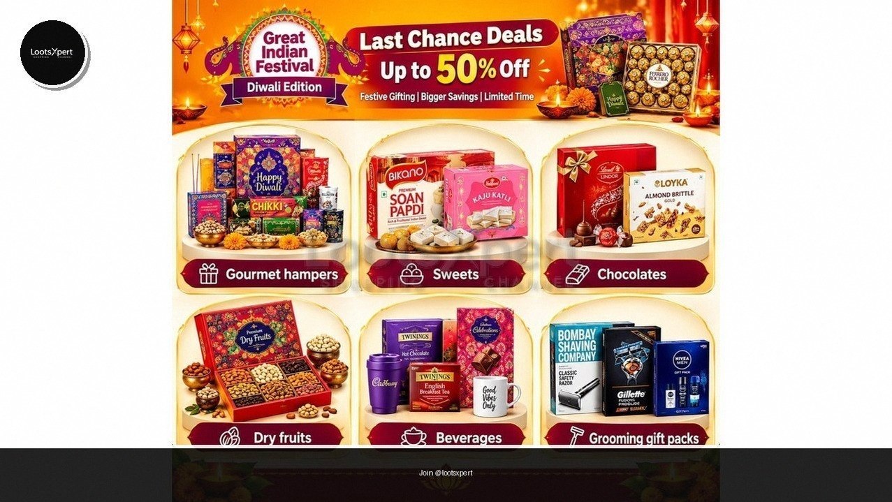 Upto 60% Off On Diwali Sweets & Snacks.