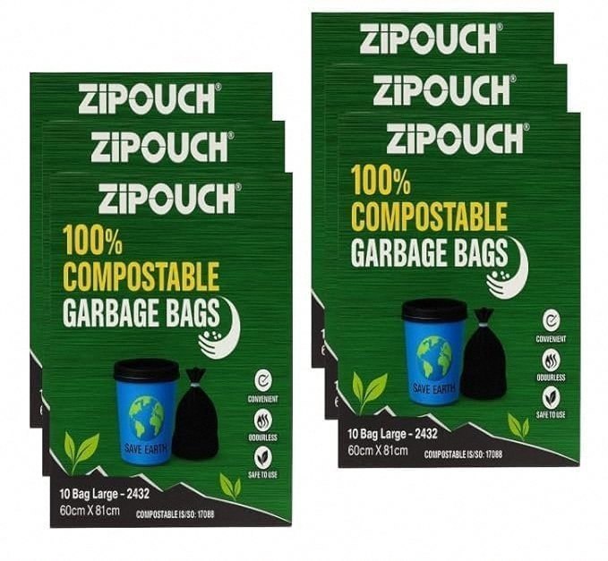 Amazon | 88% Off - Zipouch Garbage Bag L - Size(60 Unit) At Rs.140