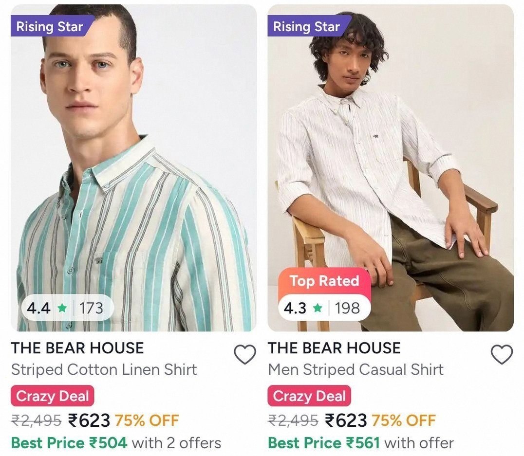 Myntra : Upto 75% Off On The Bear House Clothing.