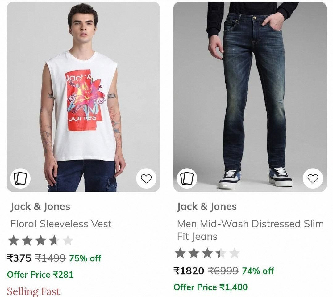 AJIO | Jeans & Shorts Under ₹499