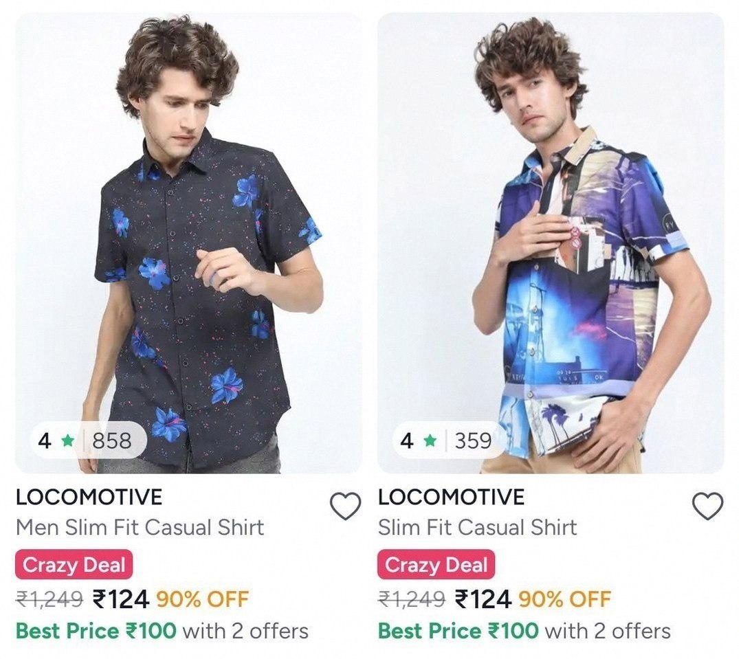 Myntra : Ketch, Locomotive, Highlander Men's Clothing Starts @124