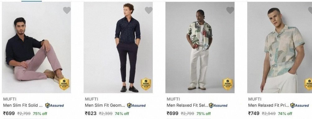 Flipkart | Mufti Shirts Starting At 599