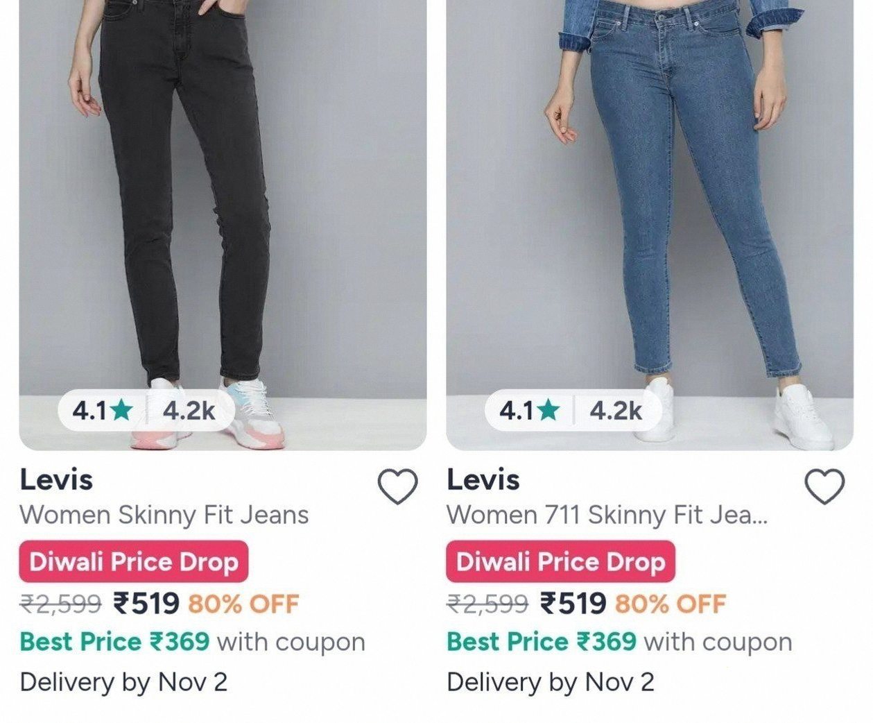 Myntra Loot : Levi's Women's Jeans @519