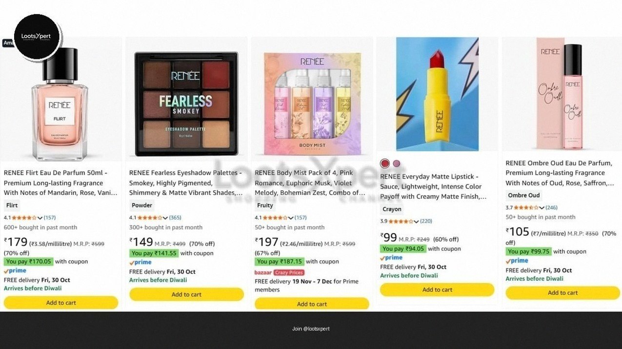 Get Renee products at 70% off + extra coupon Savings!