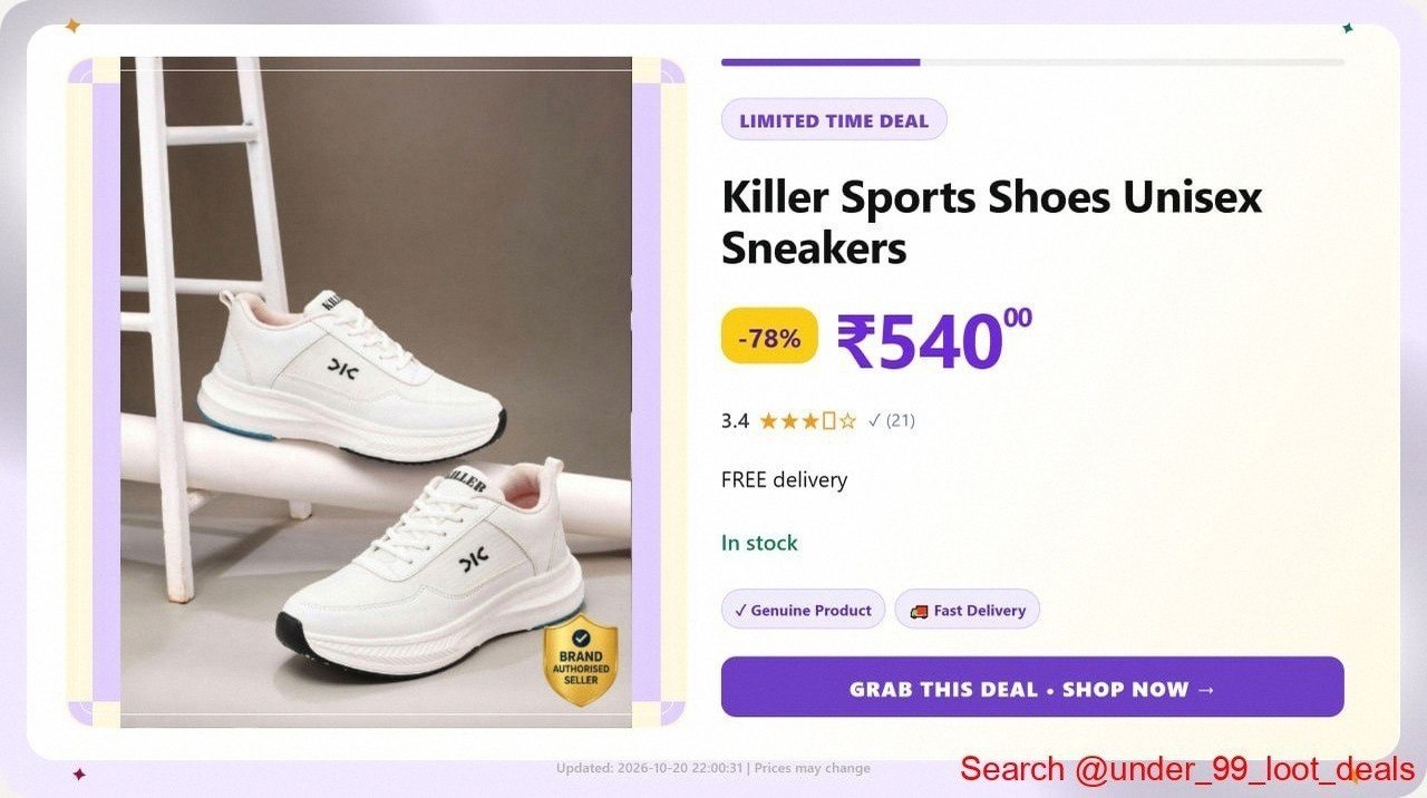 Killer Sports Shoes Unisex Sneakers @ ₹540