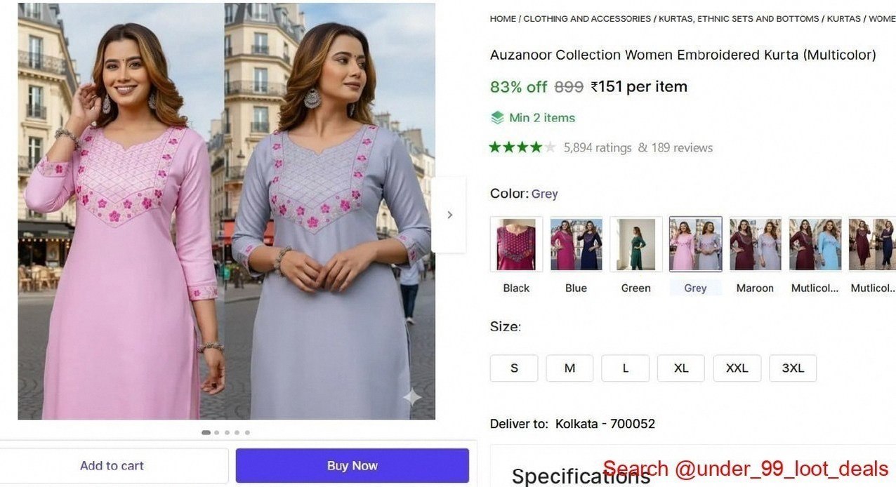 Women Printed Kurta @ ₹151