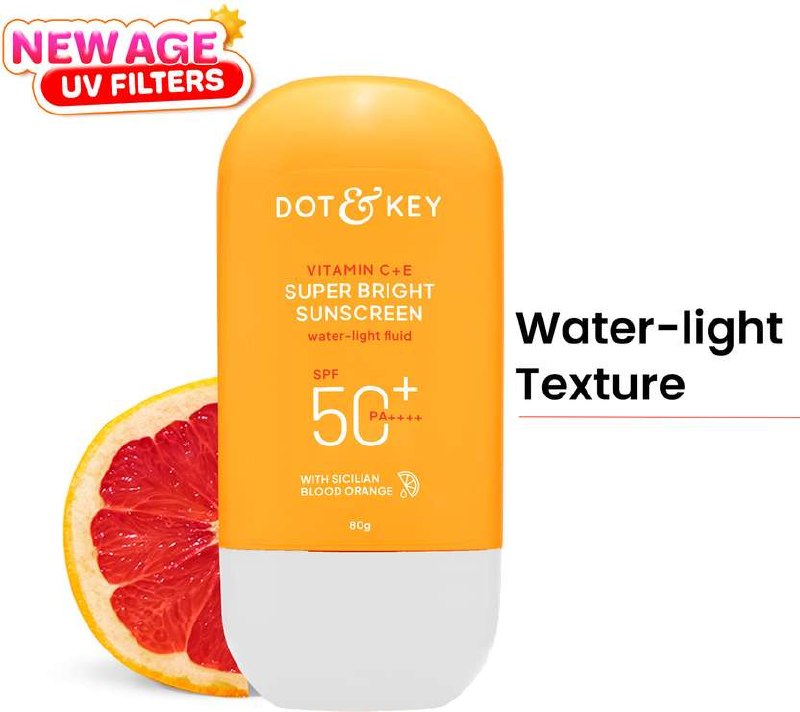 Dot & Key Sunscreen - SPF 50 PA++++ Vitamin C + E Super Bright Sunscreen, In-Viv...
