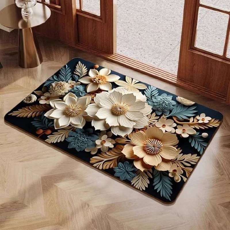GVND Rubber Bathroom Mat (Multicolor, Free)