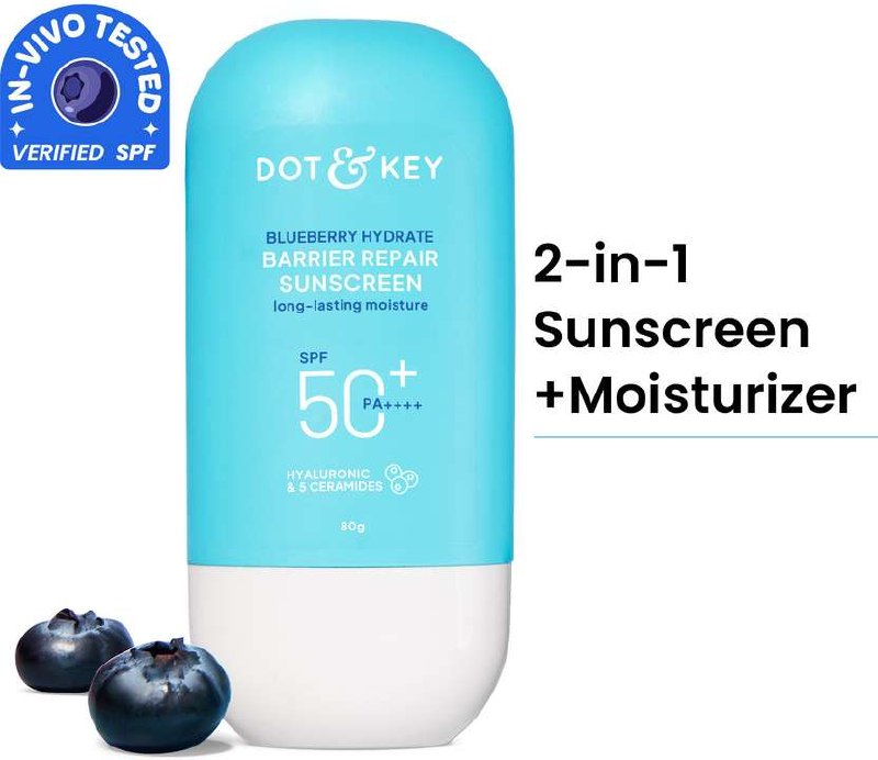 Dot & Key Sunscreen - SPF 50 PA++++ Blueberry Hydrate Barrier Repair,In-Vivo Tes...