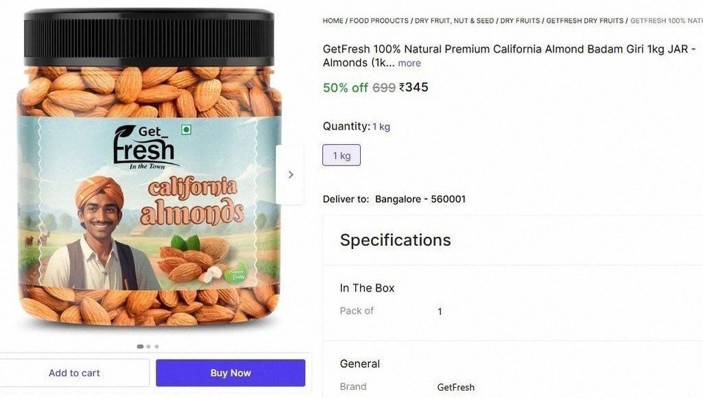 California Almond (1 kg) @ ₹345