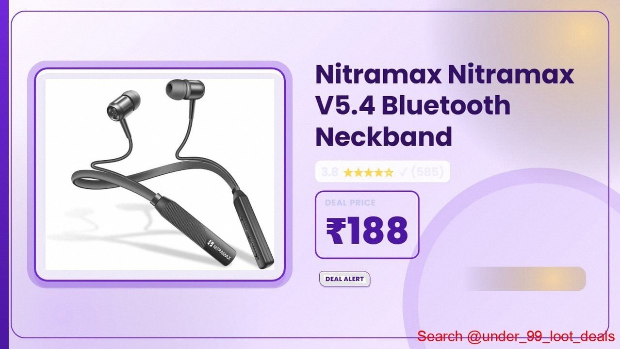 Bluetooth Neckband @ ₹188
