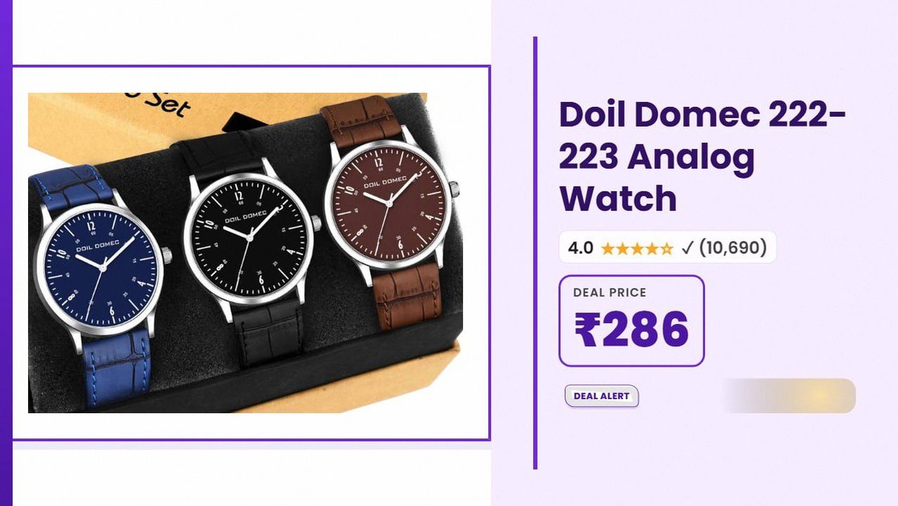 Pack of 3 Men's Analog Watch