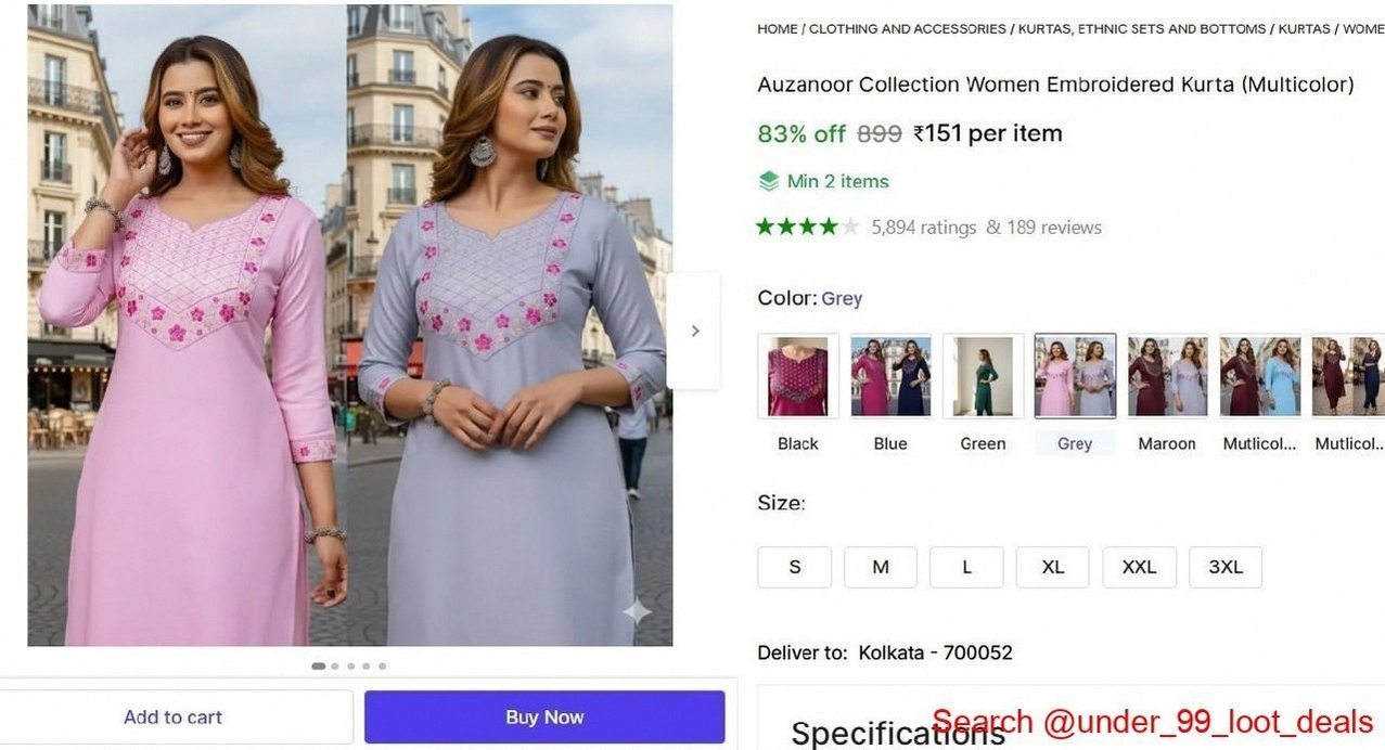 Women Printed Kurta @ ₹151