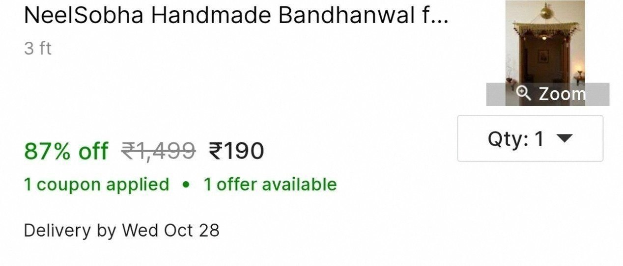 Meesho deal at ₹190
