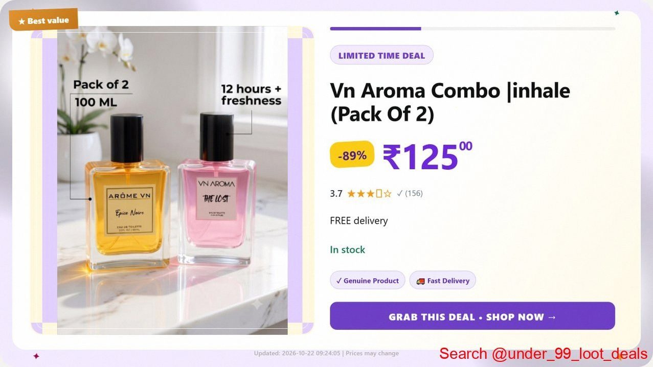 Vn Aroma Combo |inhale (Pack Of 2) @ ₹125