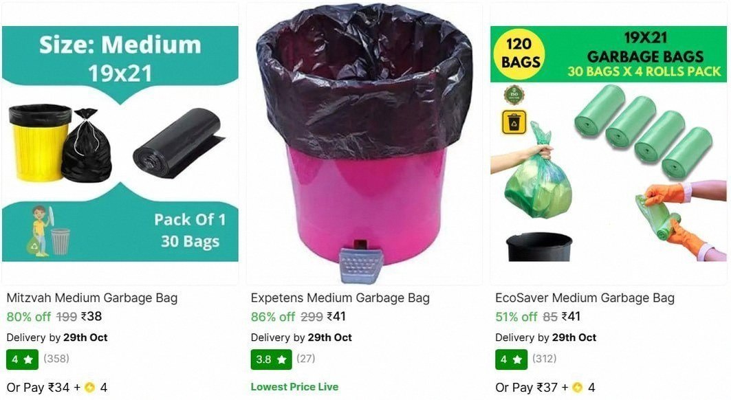 Garbage Bags Starts ₹38