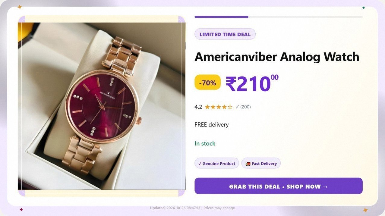 Analog Watch - For Women @ ₹210