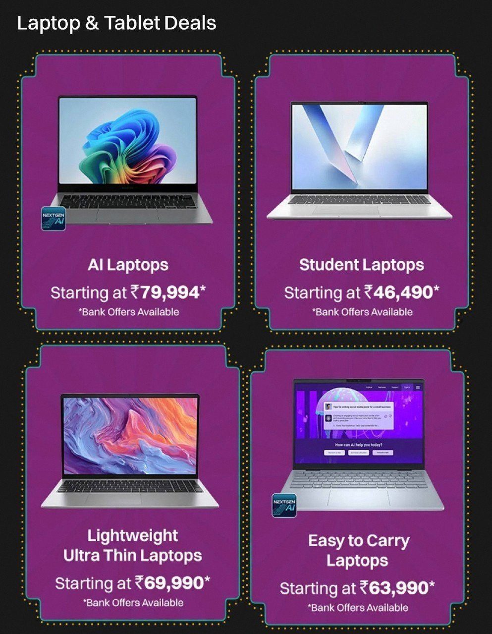 Croma Festive Deals : Smartphones & Laptops