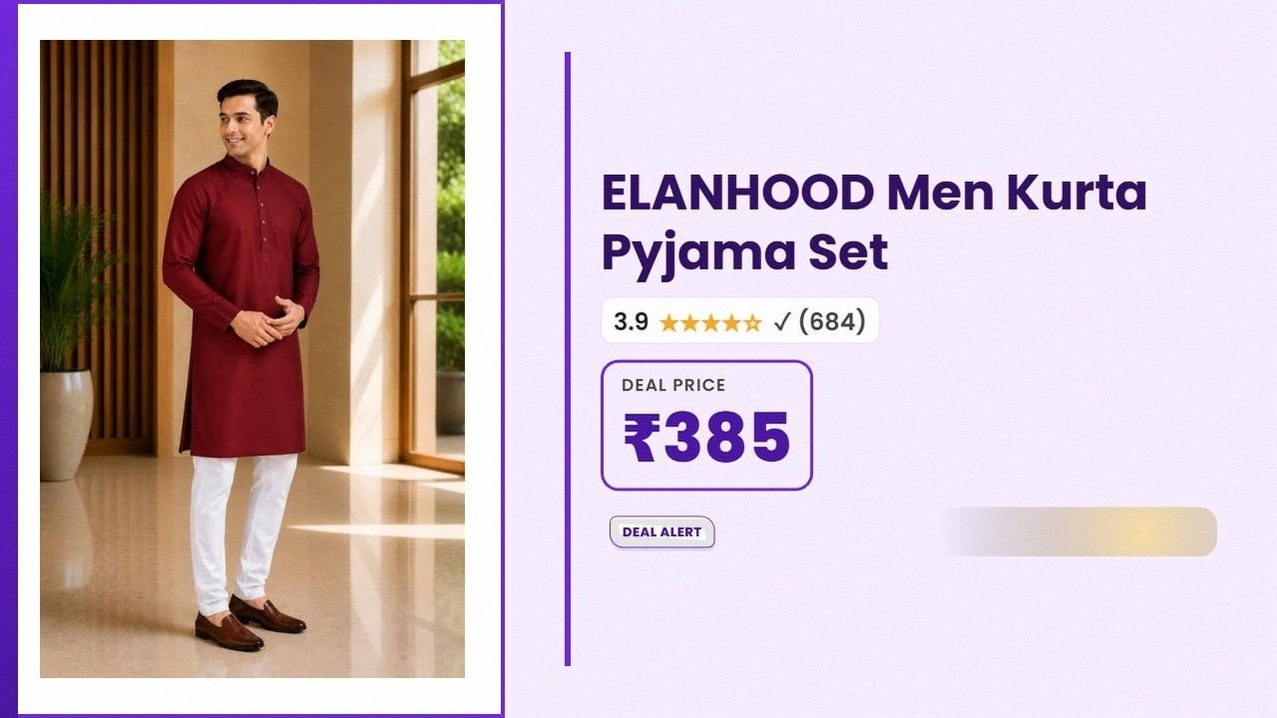 Men's Kurta Pyjama Set @ ₹385