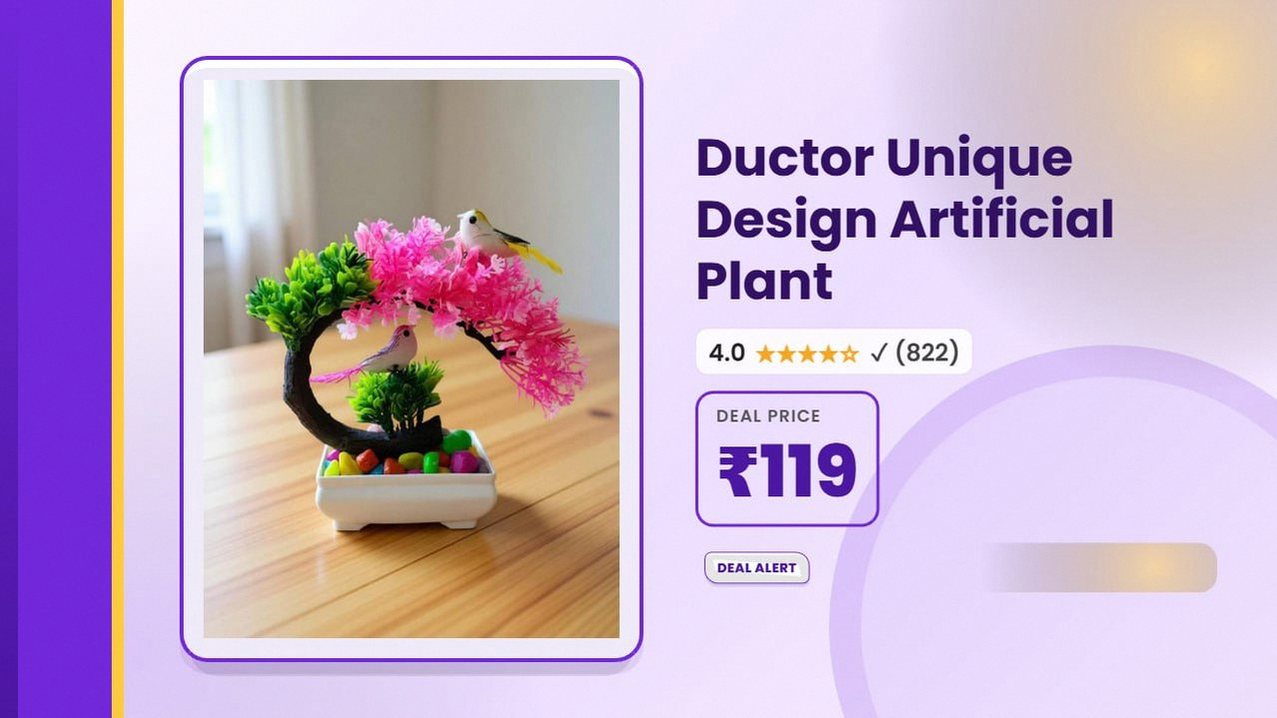 Ductor Unique Design Artificial Plant @ ₹119