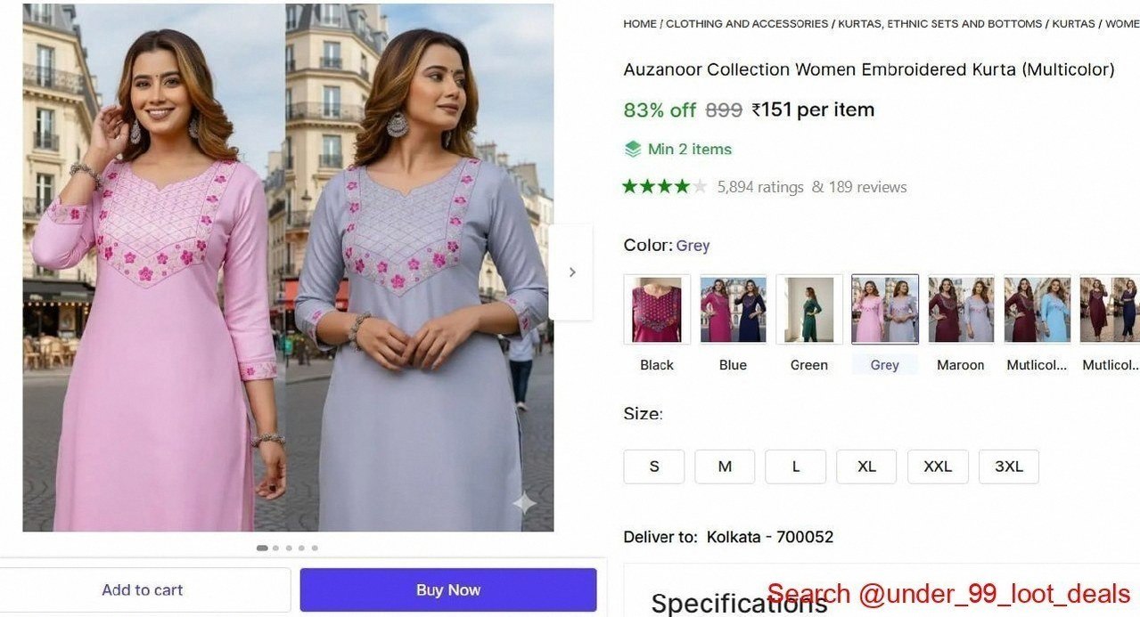 Women Printed Kurta @ ₹151