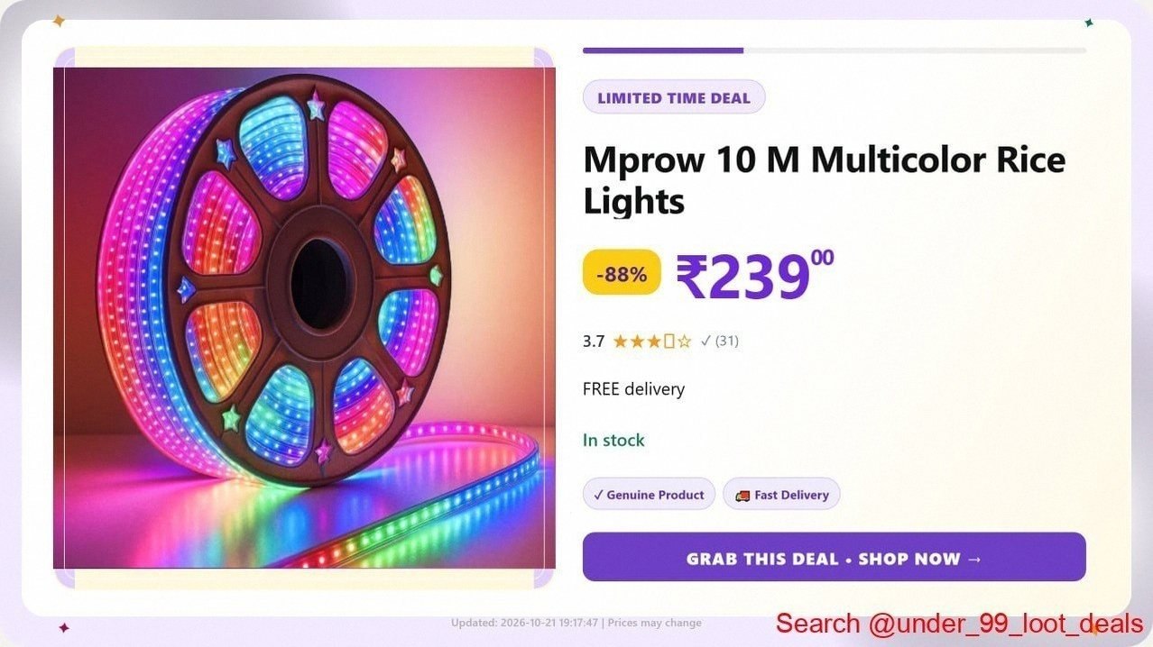 Mprow 10 M Multicolor Rice Lights @ ₹239