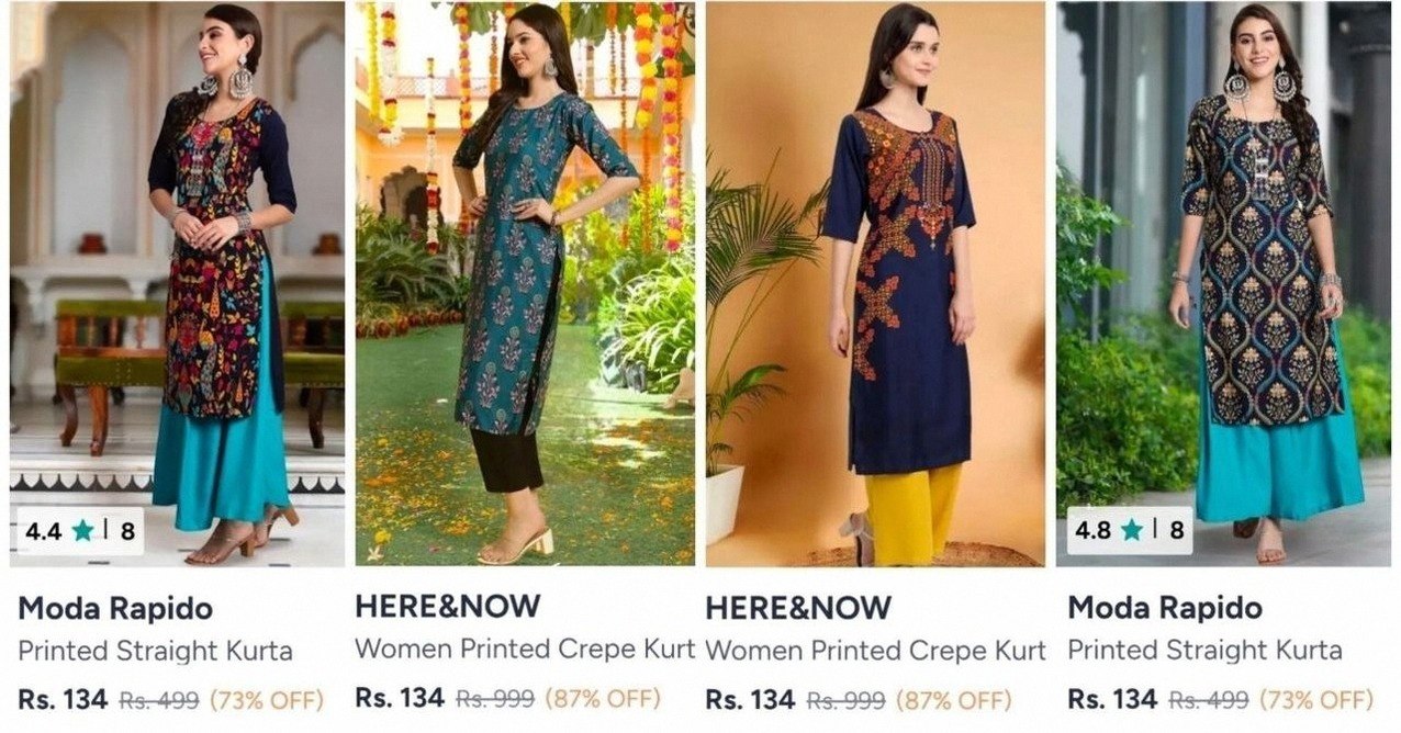 Here&now Women Kurta at ₹134
