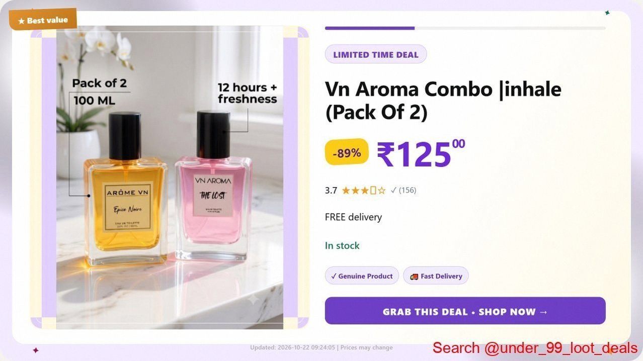 Vn Aroma Combo |inhale (Pack Of 2) @ ₹125