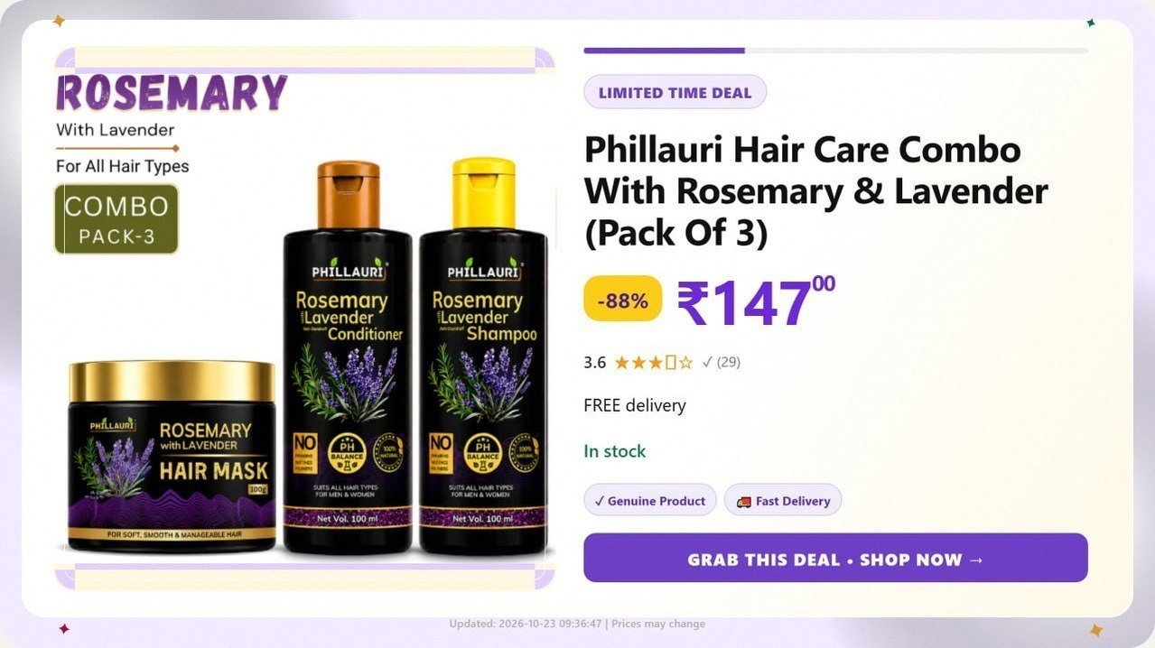 Phillauri Hair Care Combo @ ₹147