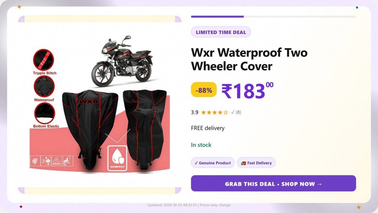 Two Wheeler Cover For Bajaj @ ₹183
