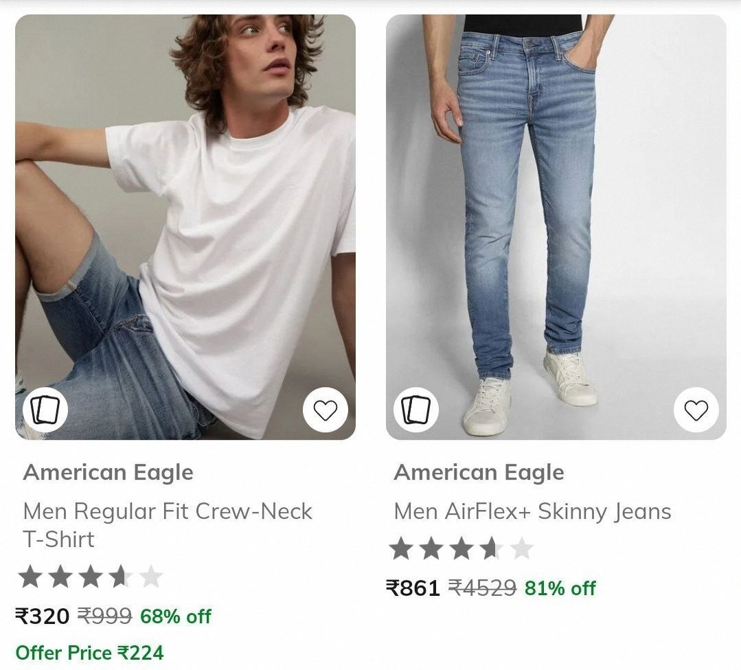 Ajio | American Eagle Min 50%