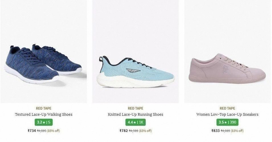 AJIO : Upto 85% Off On Red Tape Shoes