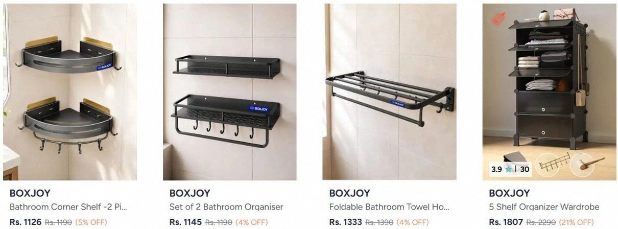 Myntra | Buy BOXJOY Racks and Wardrobes & Bathroom Accessories starting at 1126
