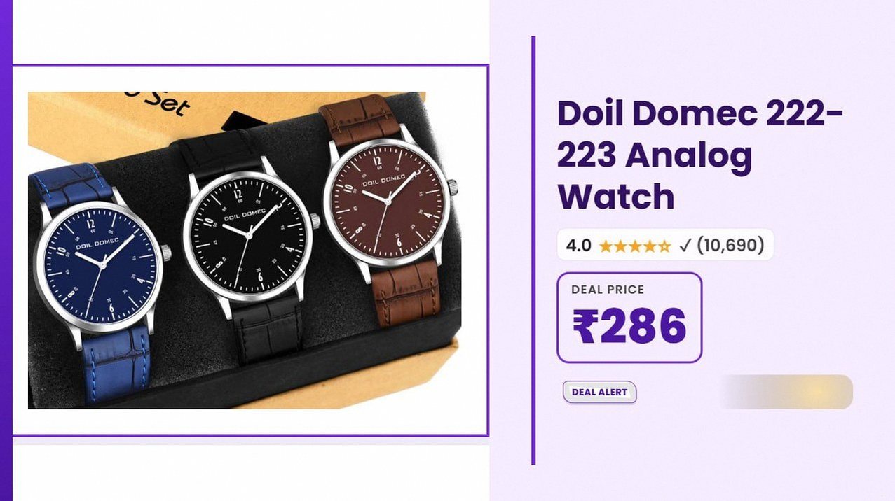 Pack of 3 Men's Analog Watch